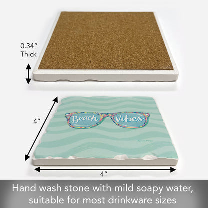 Thirstystone Endless Sunshine Single Tumbled Tile Coaster 4" Square Create Your Own Collection