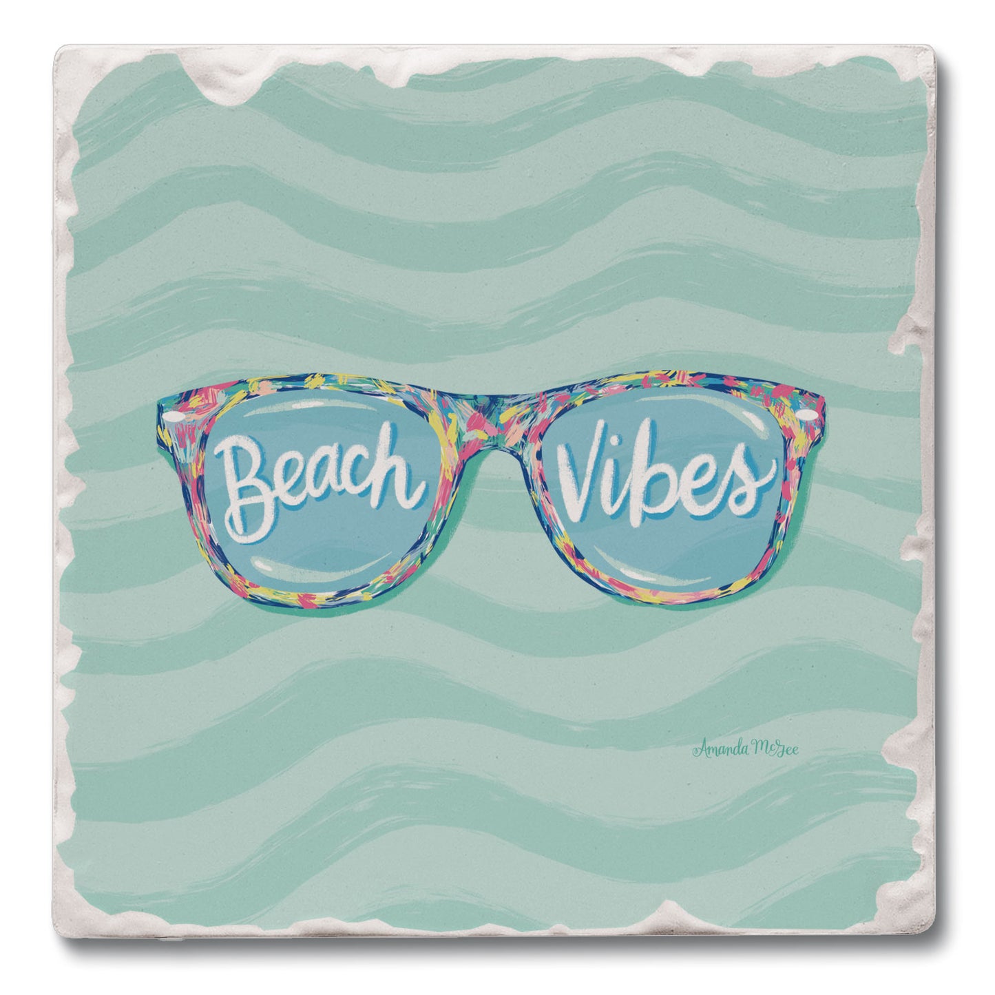 Thirstystone Endless Sunshine Single Tumbled Tile Coaster 4" Square Create Your Own Collection