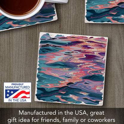 Thirstystone Sunset Reflections Single Tumbled Tile Coaster 4" Square Create Your Own Collection