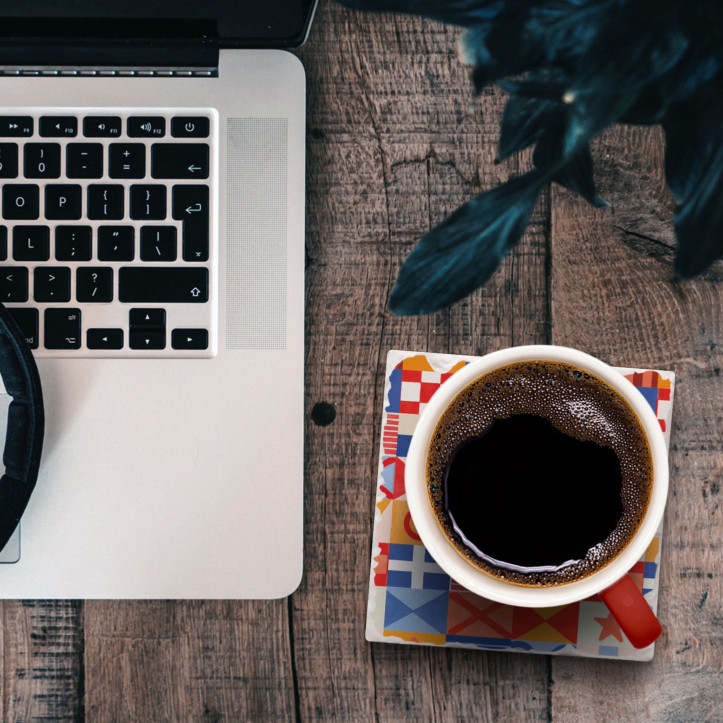 Nautical Flags Single Tumbled Tile Coaster 4" Square Create Your Own Collection