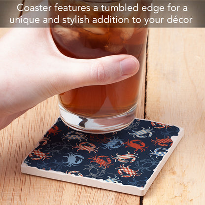 Crustaceous Single Tumbled Tile Coaster 4" Square Create Your Own Collection