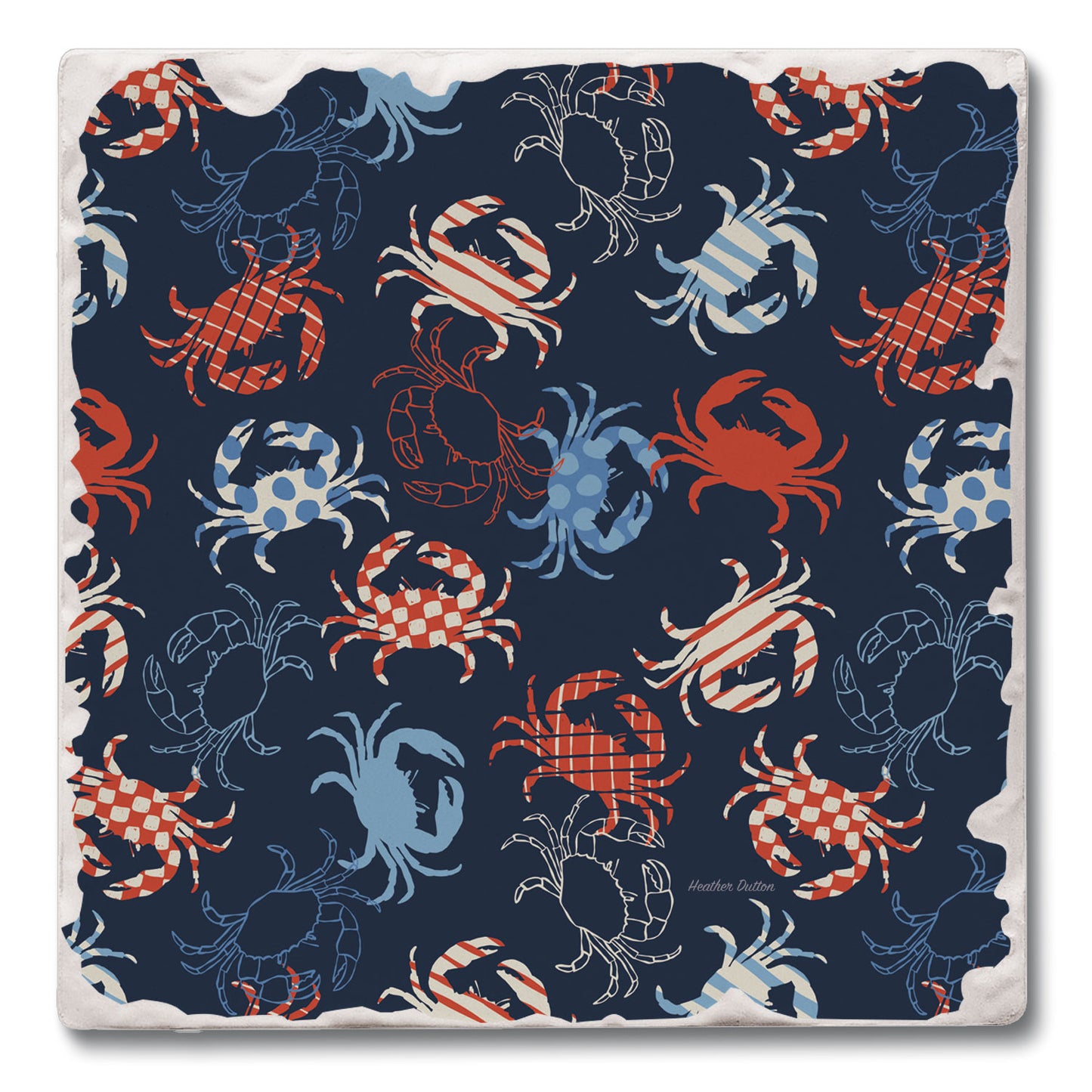 Crustaceous Single Tumbled Tile Coaster 4" Square Create Your Own Collection