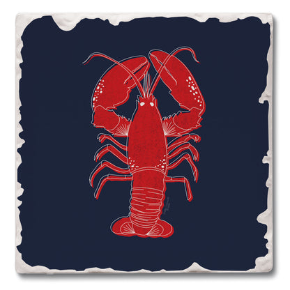 Maine Lobster Single Tumbled Tile Coaster 4" Square Create Your Own Collection