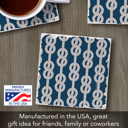 Nautical Life Single Tumbled Tile Coaster 4" Square Create Your Own Collection