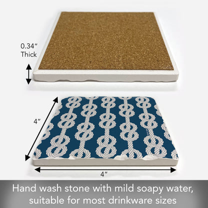 Nautical Life Single Tumbled Tile Coaster 4" Square Create Your Own Collection