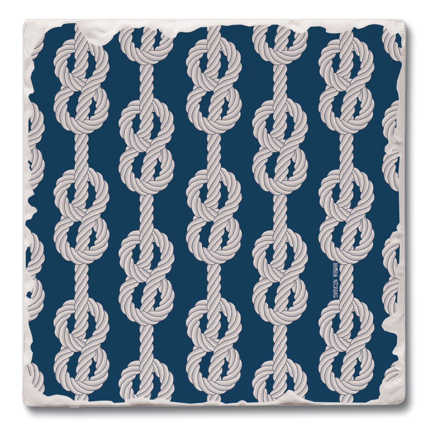 Nautical Life Single Tumbled Tile Coaster 4" Square Create Your Own Collection