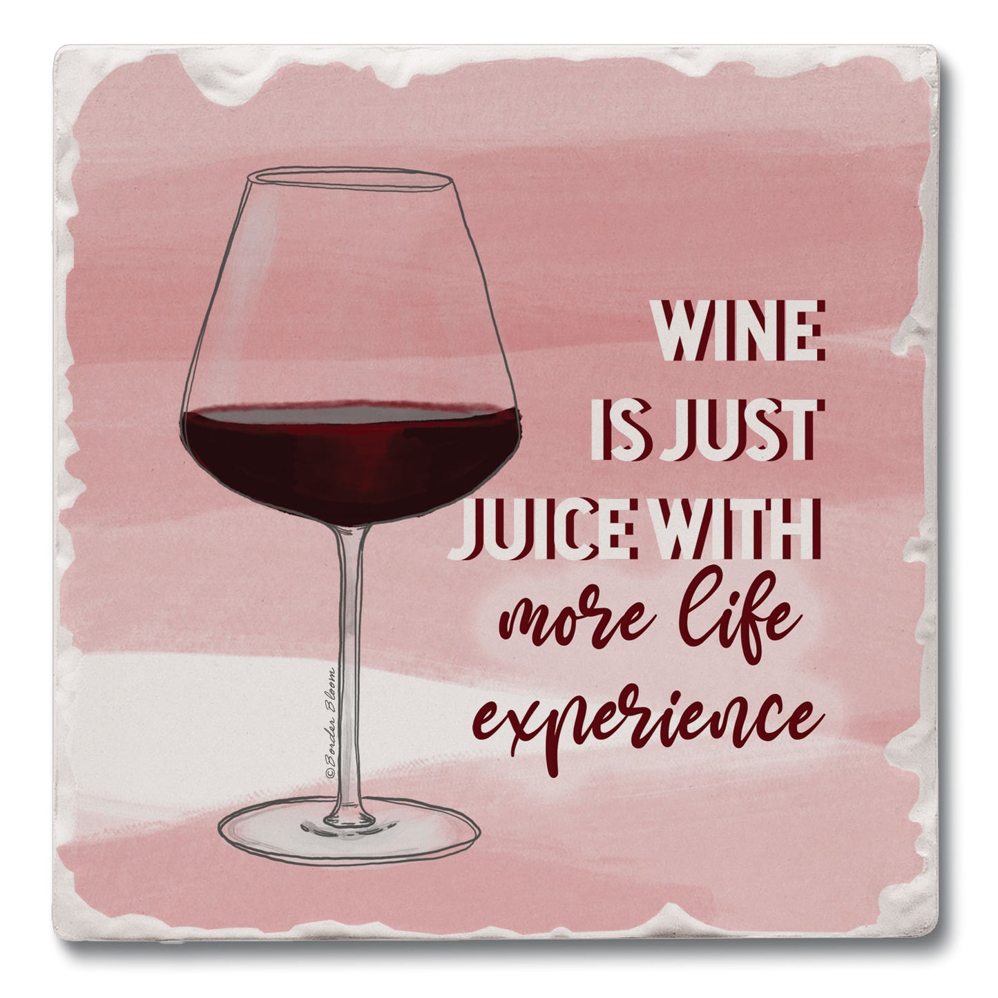 Wine Experience Single Tumbled Tile Coaster 4" Square Create Your Own Collection