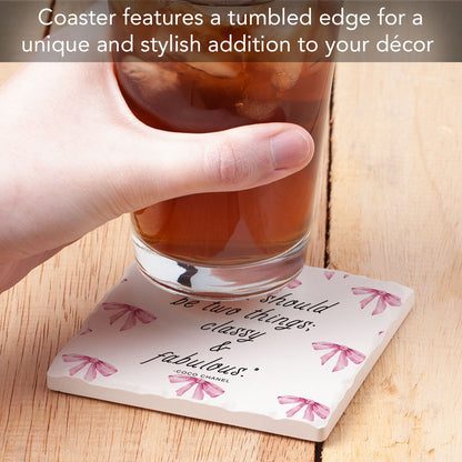 Classy & Fabulous Single Tumbled Tile Coaster 4" Square Create Your Own Collection