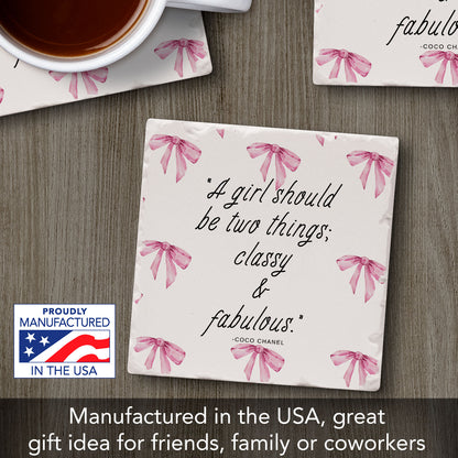 Classy & Fabulous Single Tumbled Tile Coaster 4" Square Create Your Own Collection