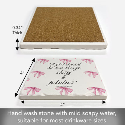 Classy & Fabulous Single Tumbled Tile Coaster 4" Square Create Your Own Collection