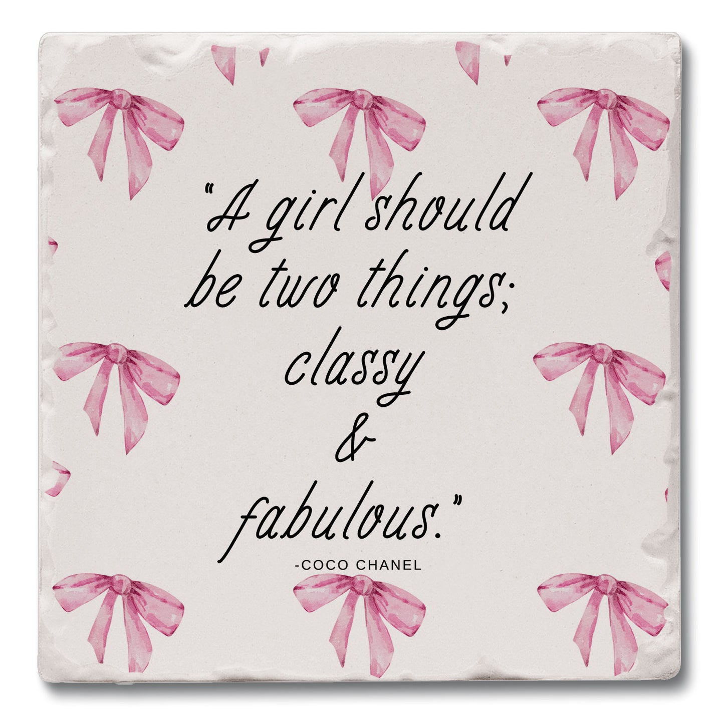 Classy & Fabulous Single Tumbled Tile Coaster 4" Square Create Your Own Collection