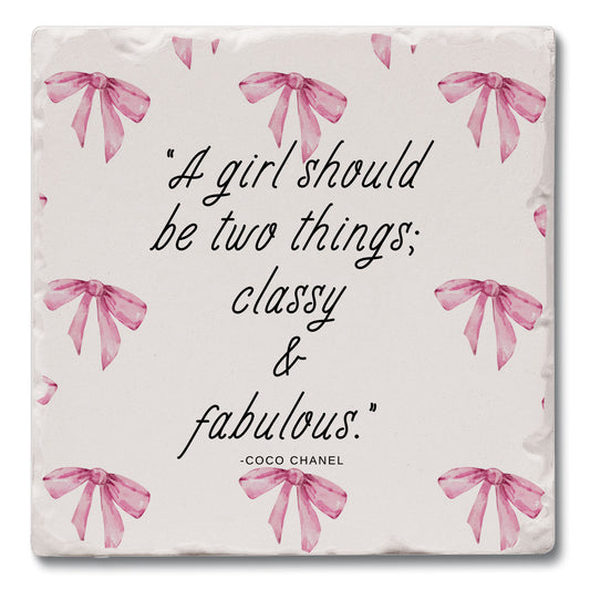 Classy & Fabulous Single Tumbled Tile Coaster 4" Square Create Your Own Collection