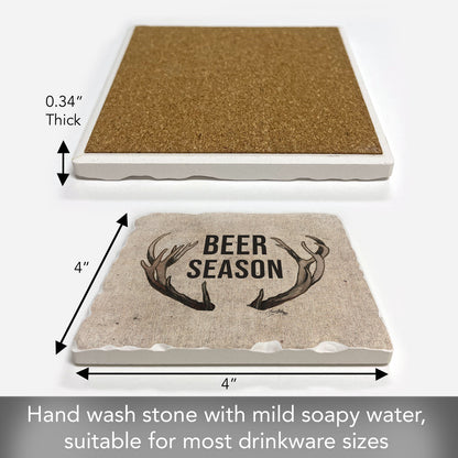 Beer Season Single Tumbled Tile Coaster 4" Square Create Your Own Collection