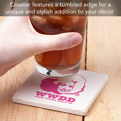 W.W.D.D. Single Tumbled Tile Coaster 4" Square Create Your Own Collection
