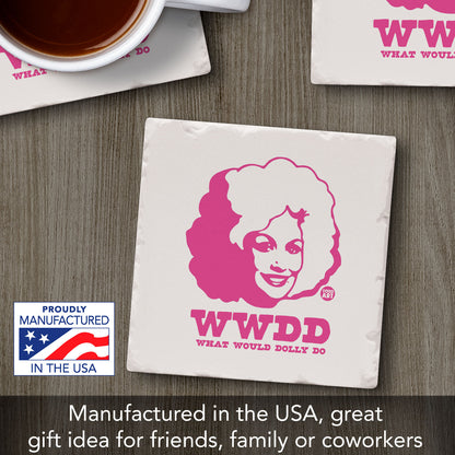 W.W.D.D. Single Tumbled Tile Coaster 4" Square Create Your Own Collection