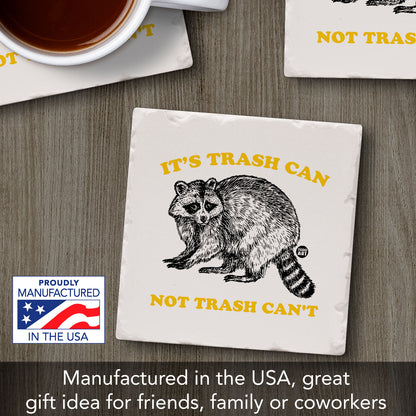 Trash Can Single Tumbled Tile Coaster 4" Square Create Your Own Collection
