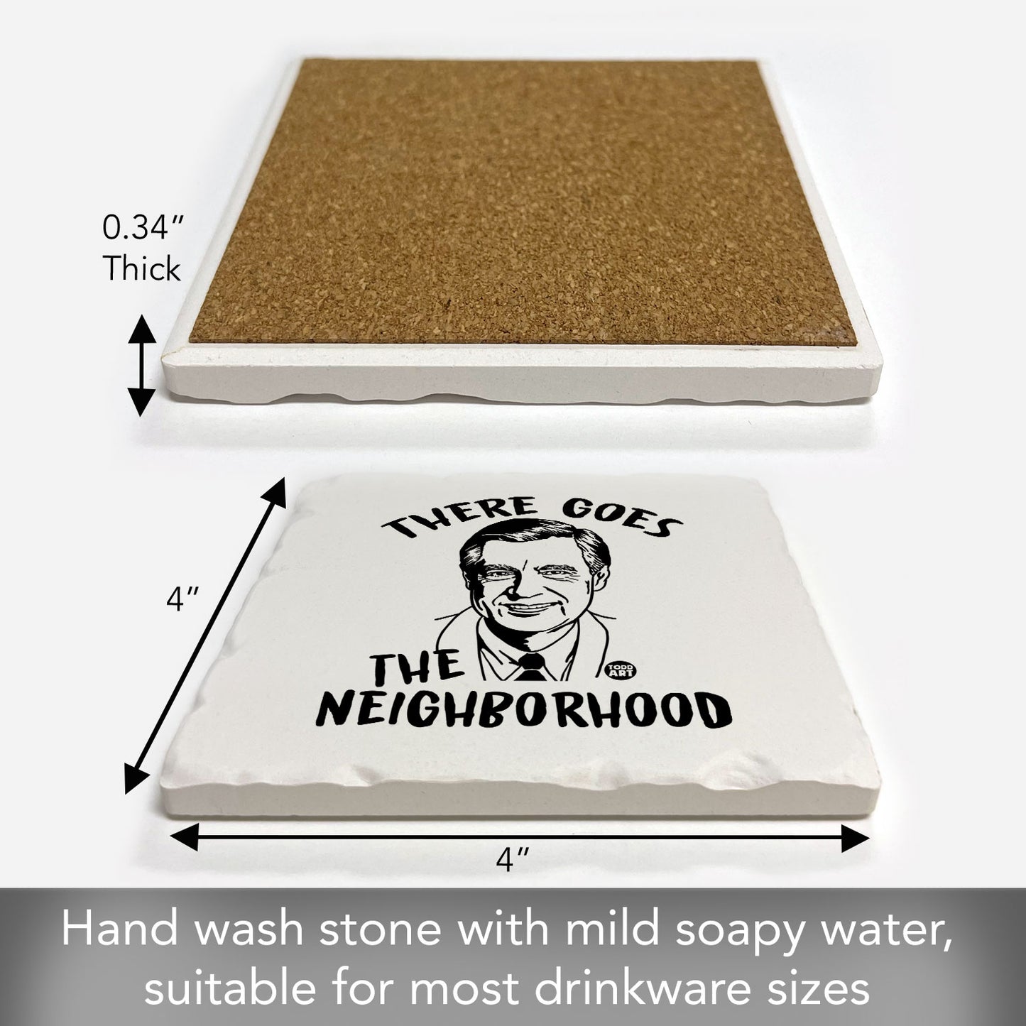 Neighborhood Single Tumbled Tile Coaster 4" Square Create Your Own Collection