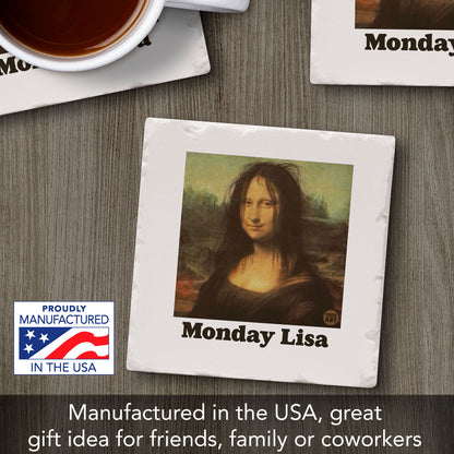 Monday Lisa Single Tumbled Tile Coaster 4" Square Create Your Own Collection