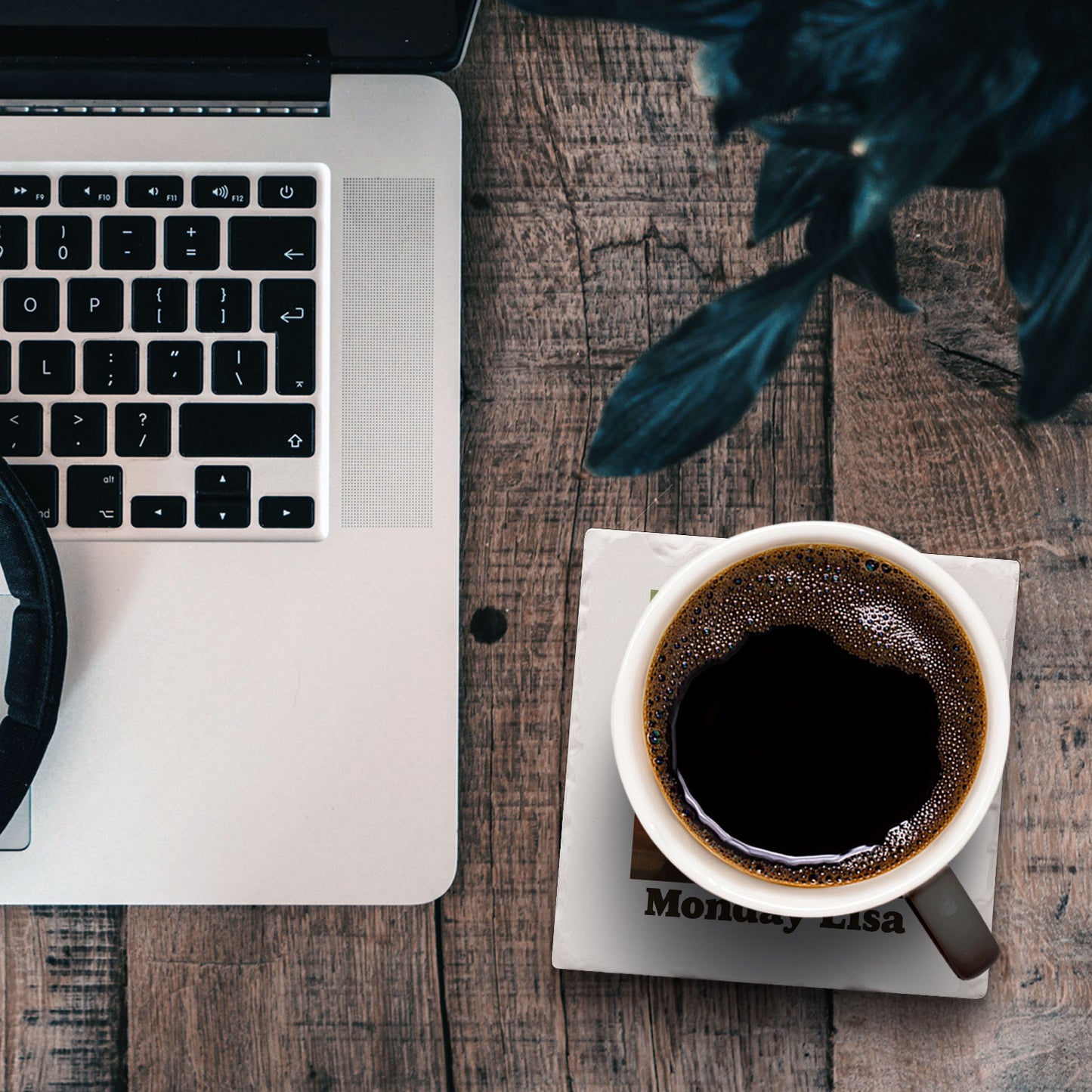 Monday Lisa Single Tumbled Tile Coaster 4" Square Create Your Own Collection