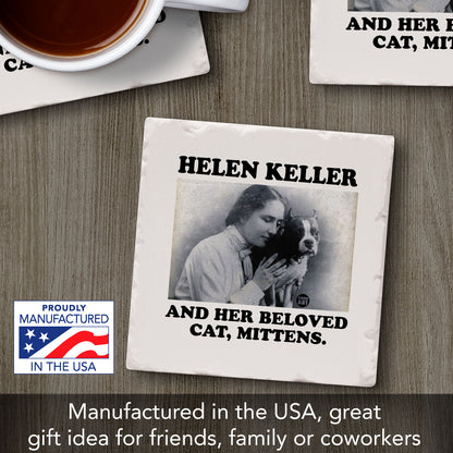 Helen Keller Single Tumbled Tile Coaster 4" Square Create Your Own Collection