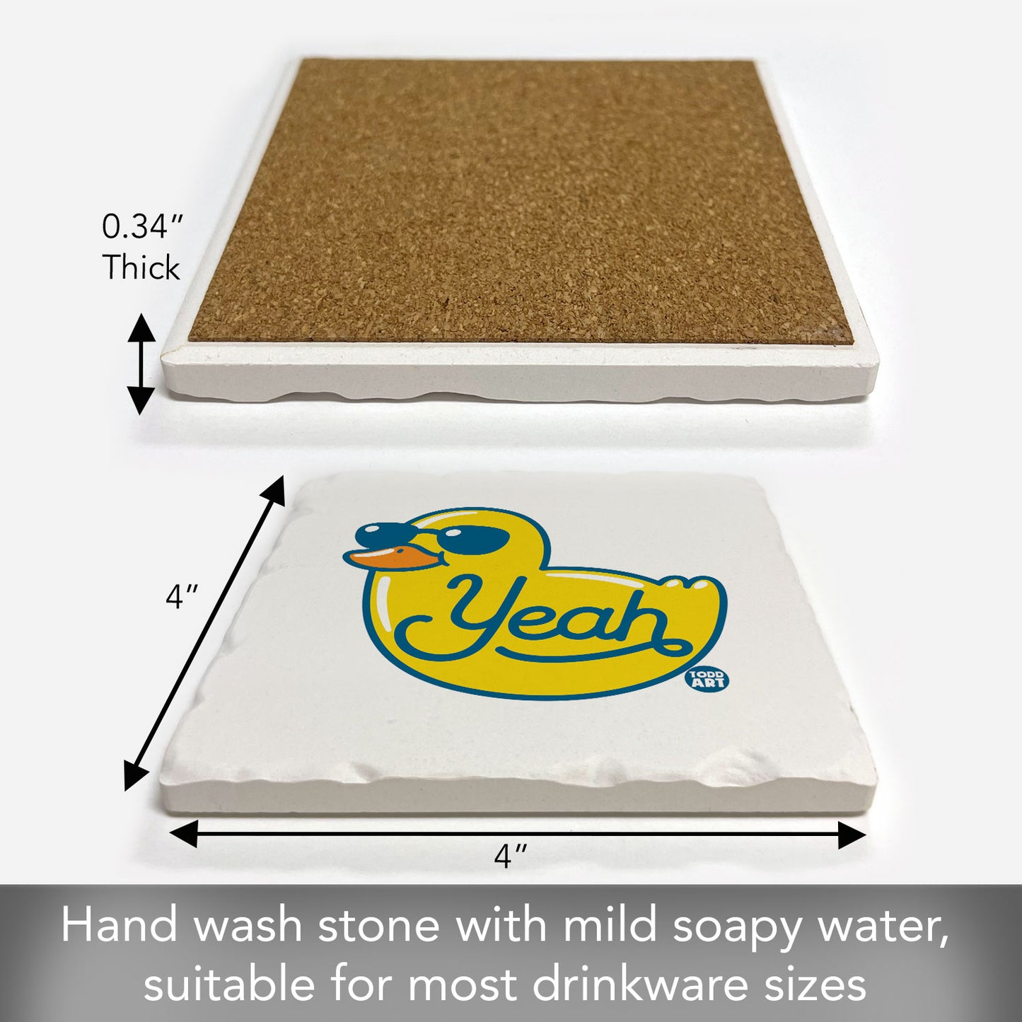 Duck Yeah Single Tumbled Tile Coaster 4" Square Create Your Own Collection