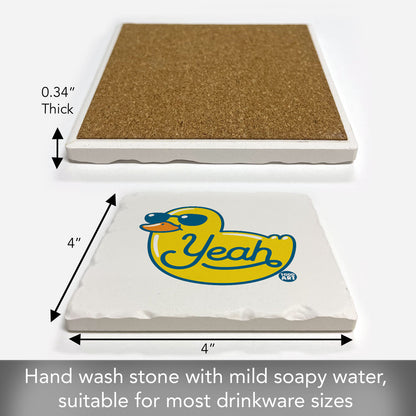 Duck Yeah Single Tumbled Tile Coaster 4" Square Create Your Own Collection