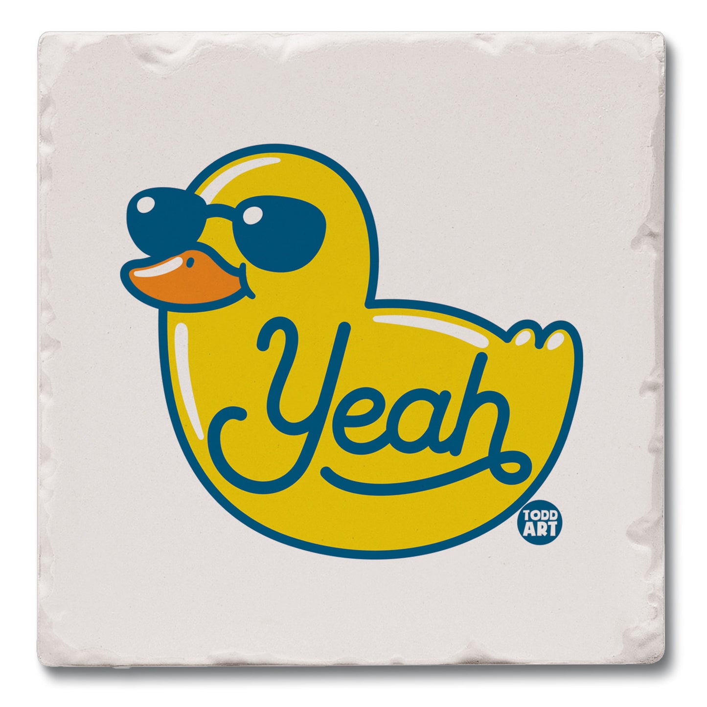Duck Yeah Single Tumbled Tile Coaster 4" Square Create Your Own Collection