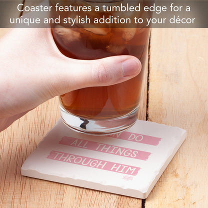 All Things Single Tumbled Tile Coaster 4" Square Create Your Own Collection