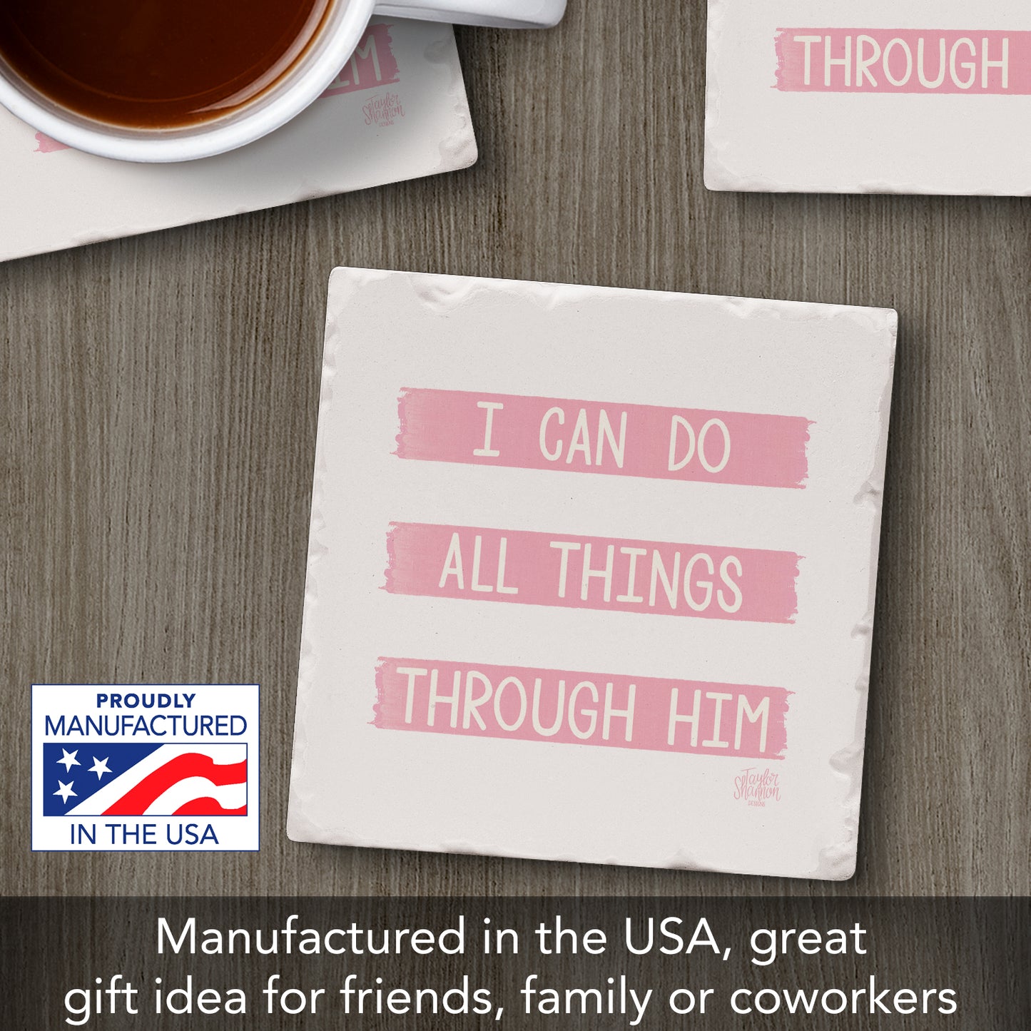 All Things Single Tumbled Tile Coaster 4" Square Create Your Own Collection