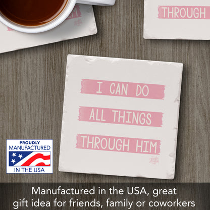 All Things Single Tumbled Tile Coaster 4" Square Create Your Own Collection