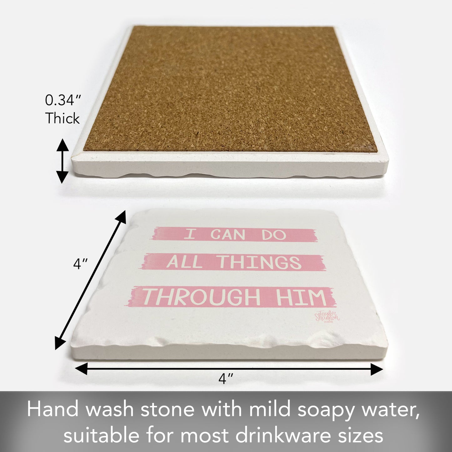 All Things Single Tumbled Tile Coaster 4" Square Create Your Own Collection