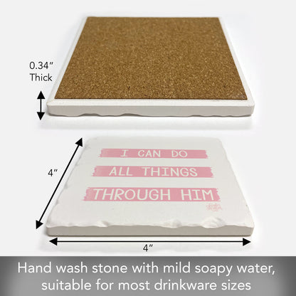 All Things Single Tumbled Tile Coaster 4" Square Create Your Own Collection
