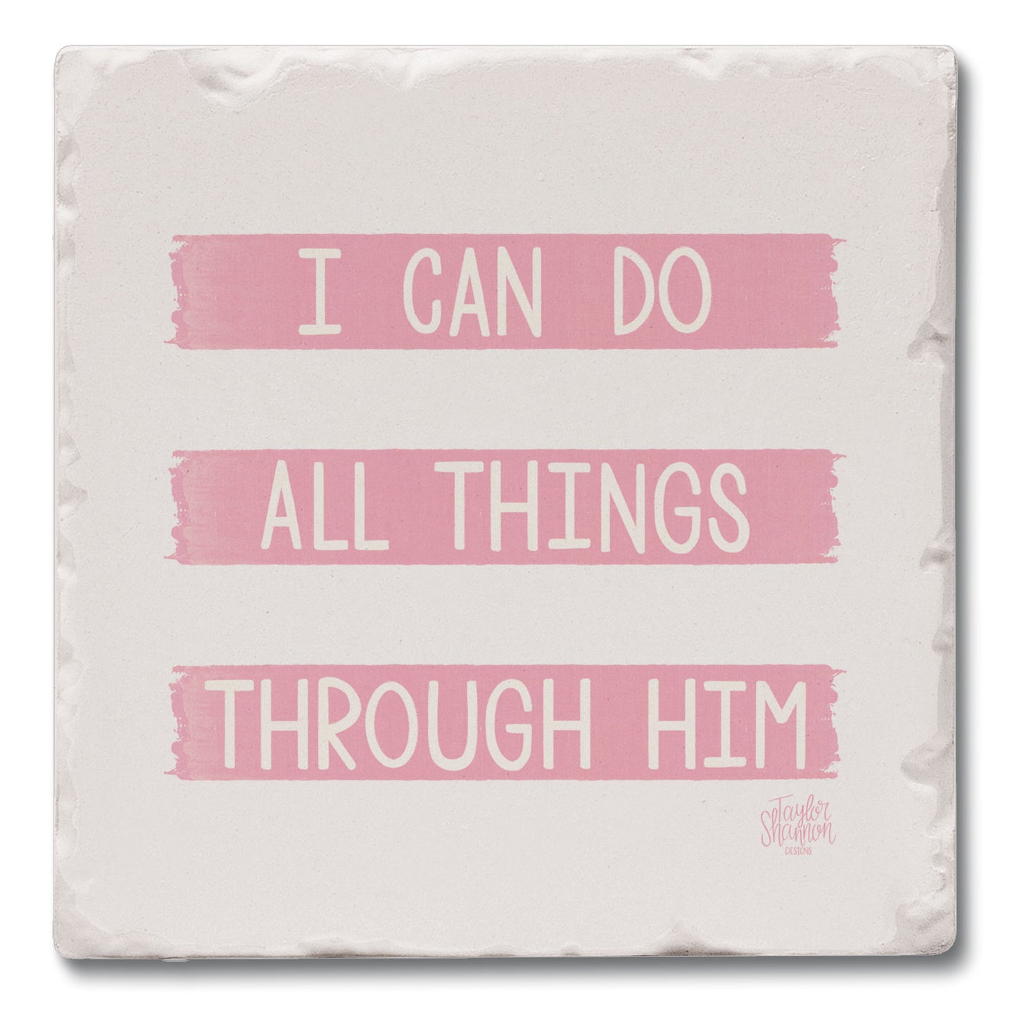 All Things Single Tumbled Tile Coaster 4" Square Create Your Own Collection