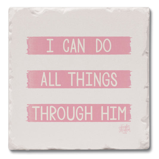All Things Single Tumbled Tile Coaster 4" Square Create Your Own Collection