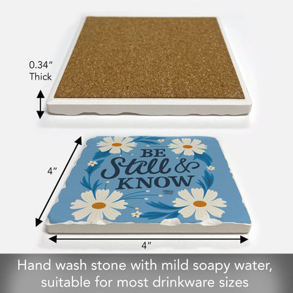 Faith Based Single Tumbled Tile Coaster 4" Square Create Your Own Collection
