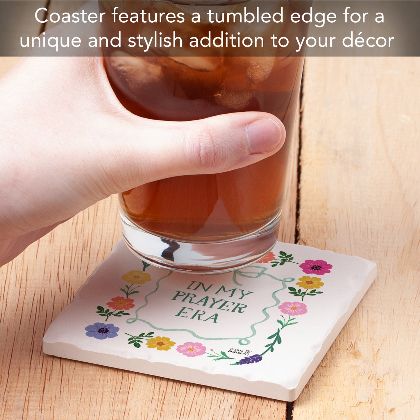 Prayer Era Single Tumbled Tile Coaster 4" Square Create Your Own Collection