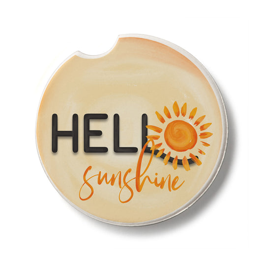 Sunshine Single Absorbent Stone Car Coaster 2.6” Diameter Manufactured in the USA