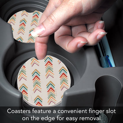 Thirstystone Southwest Arrows Single Absorbent Stone Coaster for Vehicle Cup Holder 2.6” Diameter Manufactured in The USA