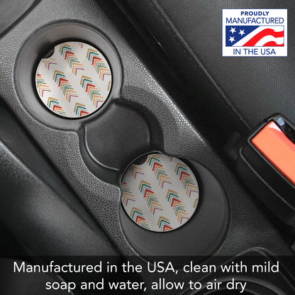 Thirstystone Southwest Arrows Single Absorbent Stone Coaster for Vehicle Cup Holder 2.6” Diameter Manufactured in The USA