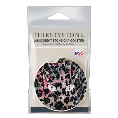 Thirstystone Cat Eyes Single Absorbent Stone Coaster for Vehicle Cup Holder 2.6” Diameter Manufactured in The USA