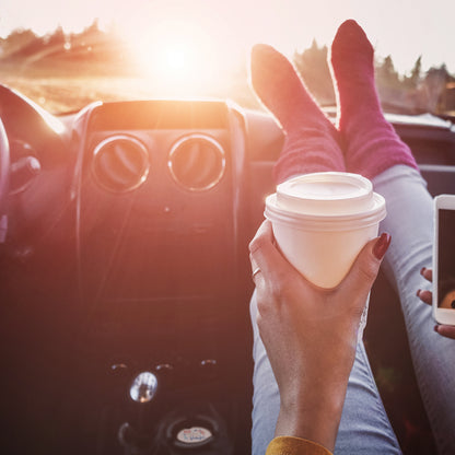 Thirstystone Star Spangled Single Absorbent Stone Coaster for Vehicle Cup Holder 2.6” Diameter Manufactured in The USA