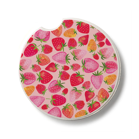 Berry Sweet Single Absorbent Stone Car Coaster 2.6” Diameter Manufactured in the USA