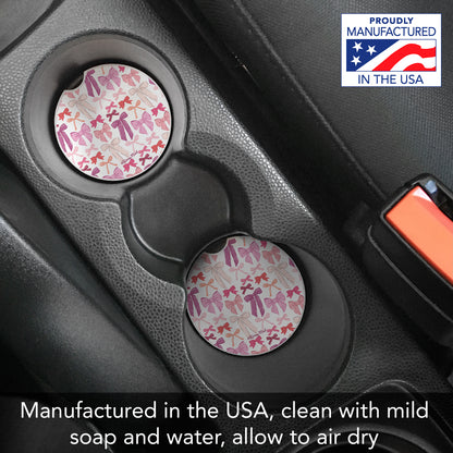 Thirstystone Mixed Bows Single Absorbent Stone Car Coaster for Vehicle Cup Holder 2.6” Diameter Manufactured in The USA
