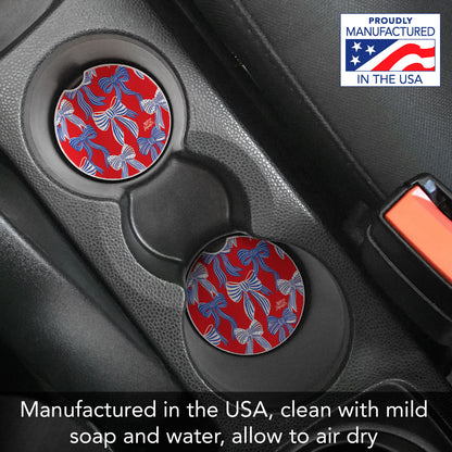 American Bows Single Absorbent Stone Car Coaster 2.6" Manufactured in the USA