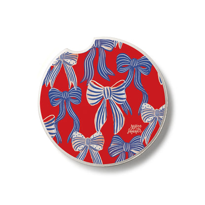 American Bows Single Absorbent Stone Car Coaster 2.6" Manufactured in the USA