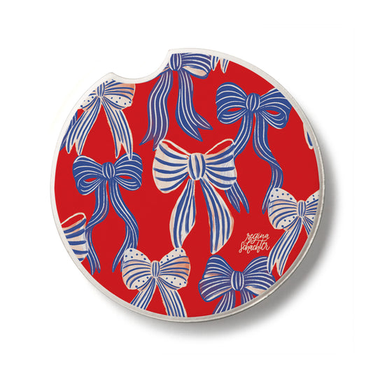 American Bows Single Absorbent Stone Car Coaster 2.6" Manufactured in the USA