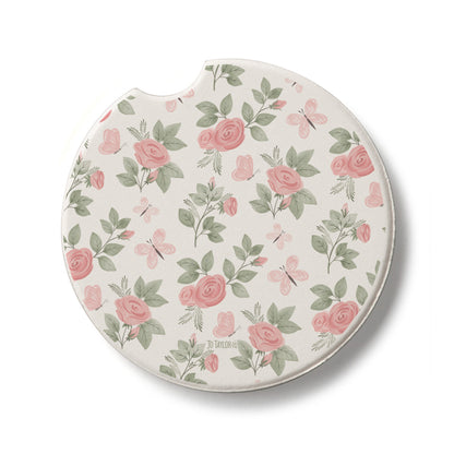 Pretty Coquette Single Absorbent Stone Car Coaster 2.6" Manufactured in the USA