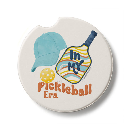 Pickleball Era Single Absorbent Stone Car Coaster 2.6" Manufactured in the USA