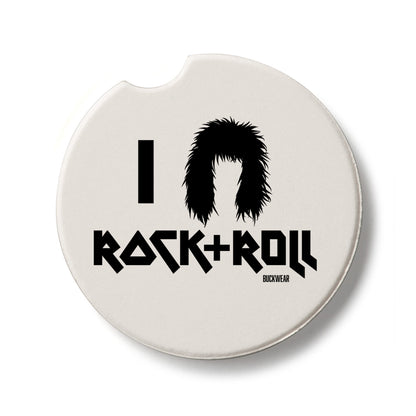 Rock & Roll Single Absorbent Stone Car Coaster 2.6" Manufactured in the USA