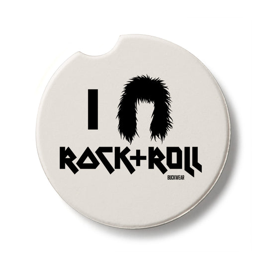 Rock & Roll Single Absorbent Stone Car Coaster 2.6" Manufactured in the USA